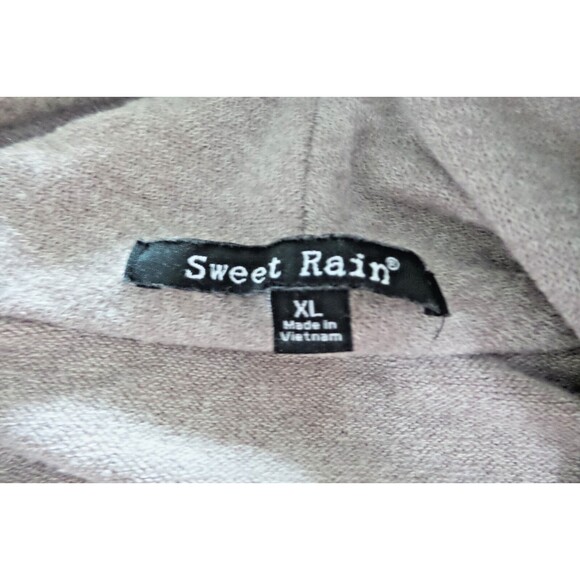 Sweet Rain Gray Jacket Asymmetrical Zip with Pockets Size XL - Picture 2 of 13